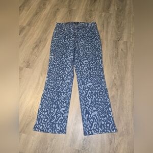 NYDJ | Blue Printed Straight Jeans